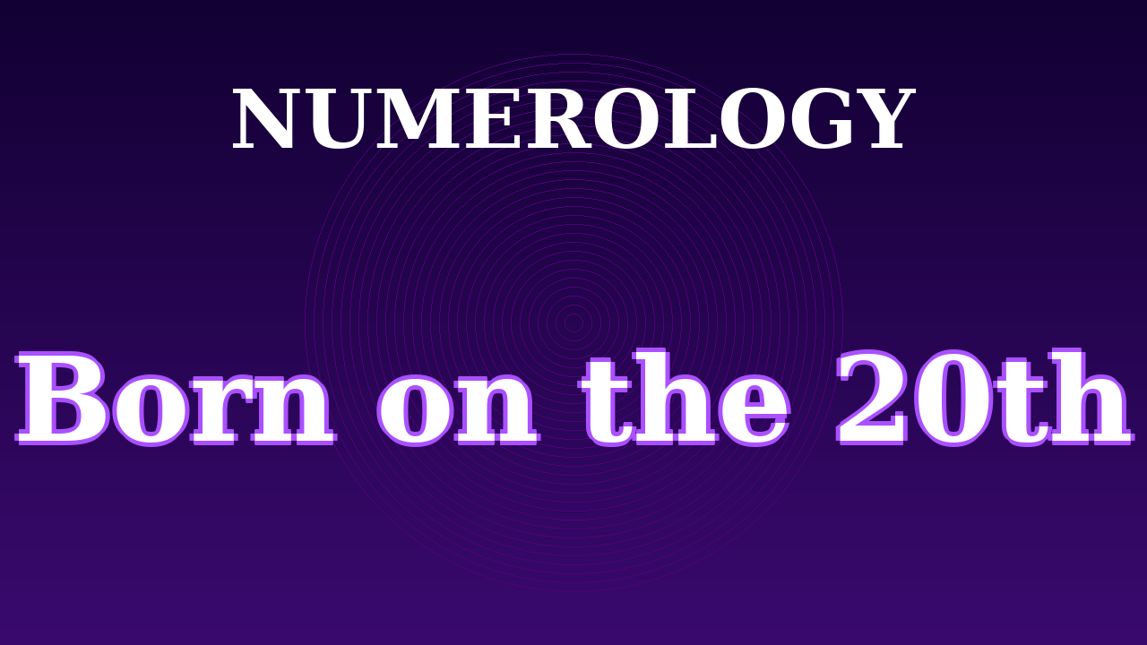 Born on the 20th Numerology Video
