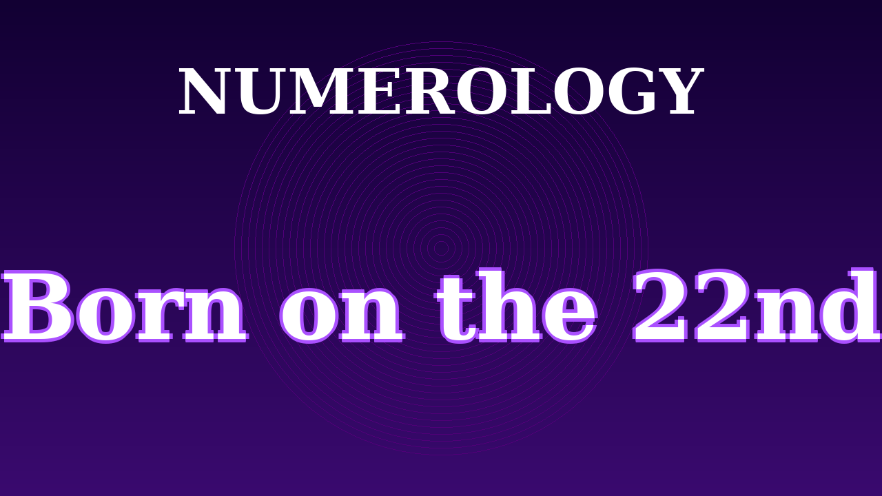 Born on the 22nd Numerology Video