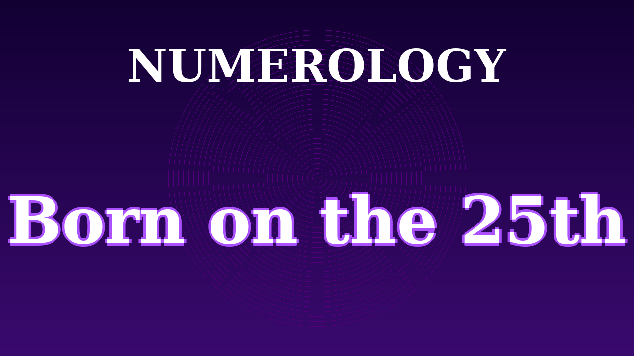 Born on the 25th Numerology Video