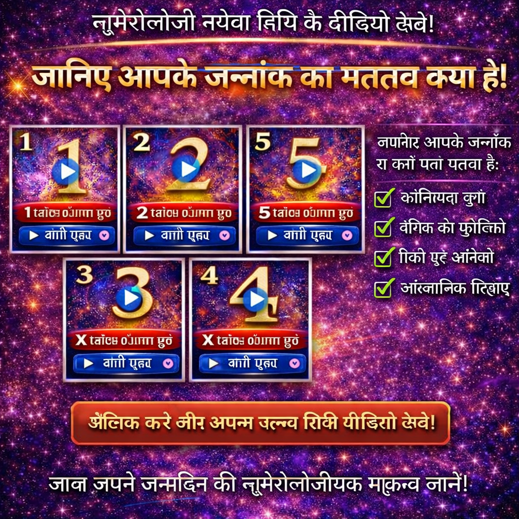 अंक ज्योतिष: जन्म के दिन की श्रृंखला
