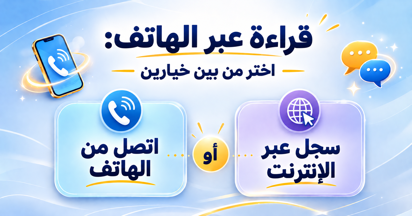 خيارات القراءات الهاتفية