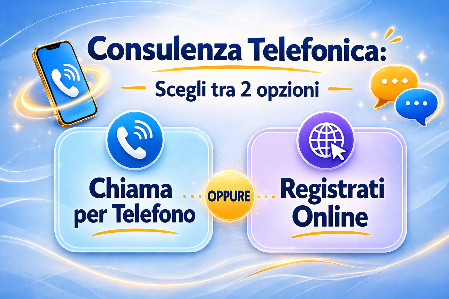 Opzioni di lettura telefonica: chiamare oppure registrarsi online