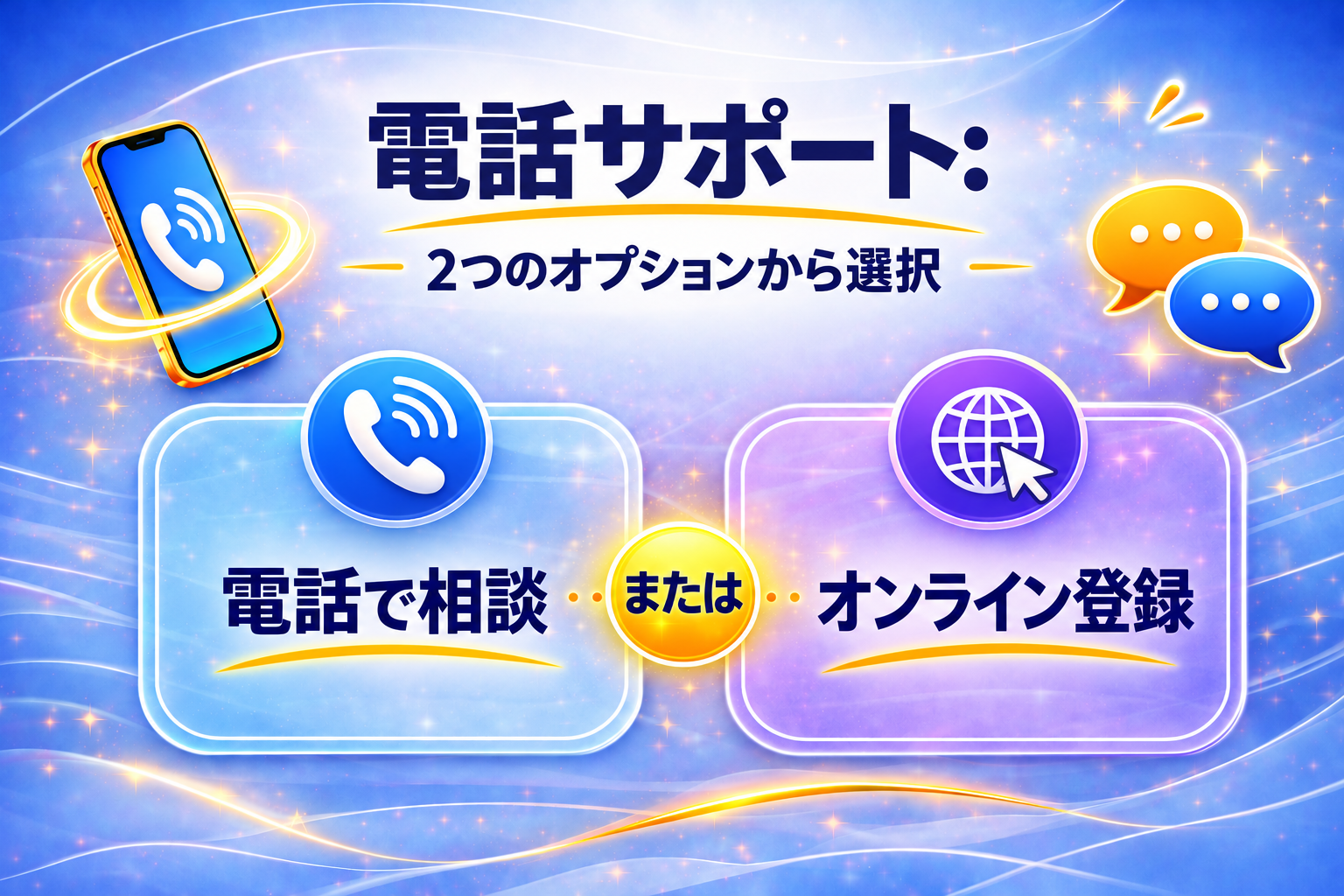 電話鑑定：電話またはオンライン登録