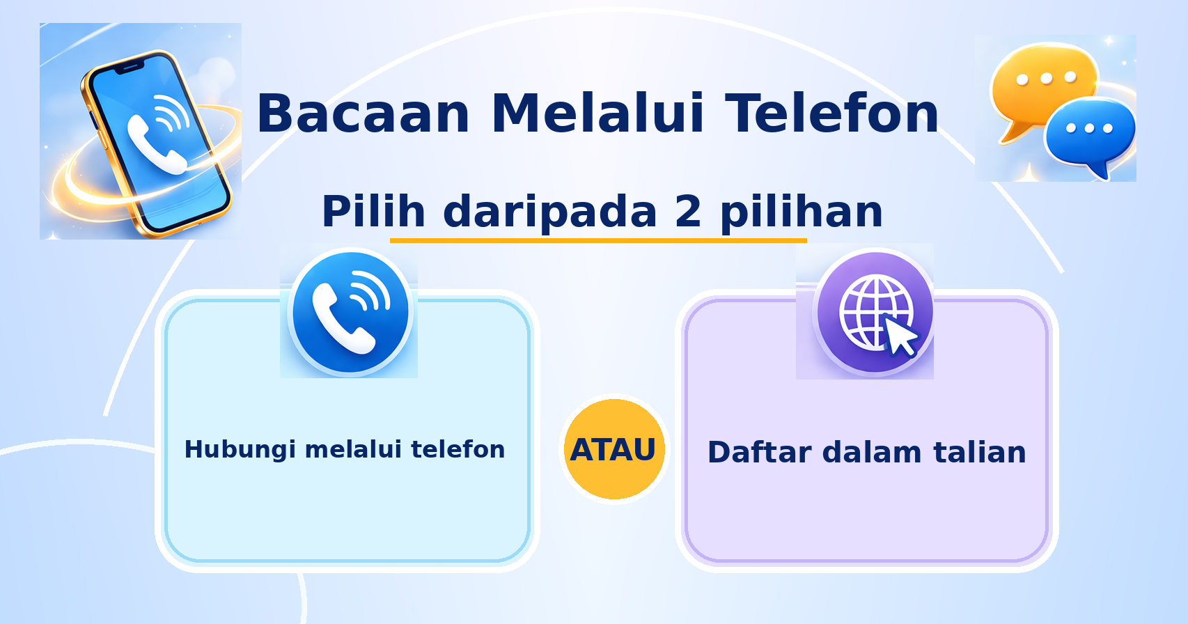Hubungi Melalui Telefon / Daftar Dalam Talian