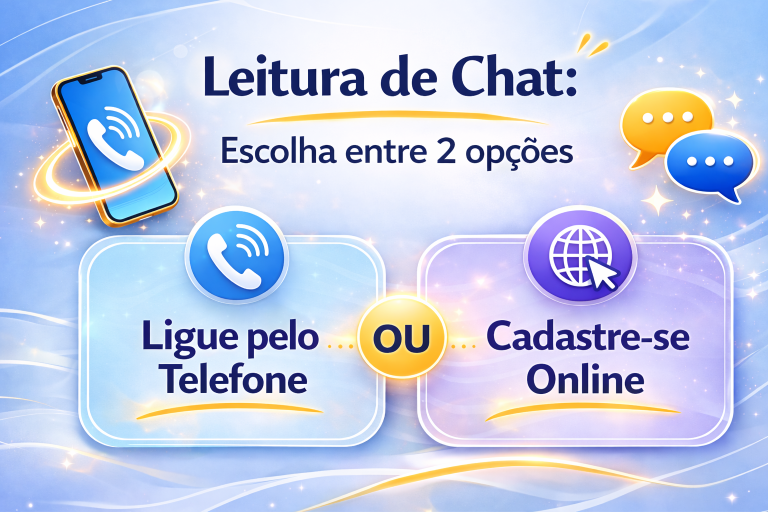 Opções de leitura por telefone: ligar ou registrar online