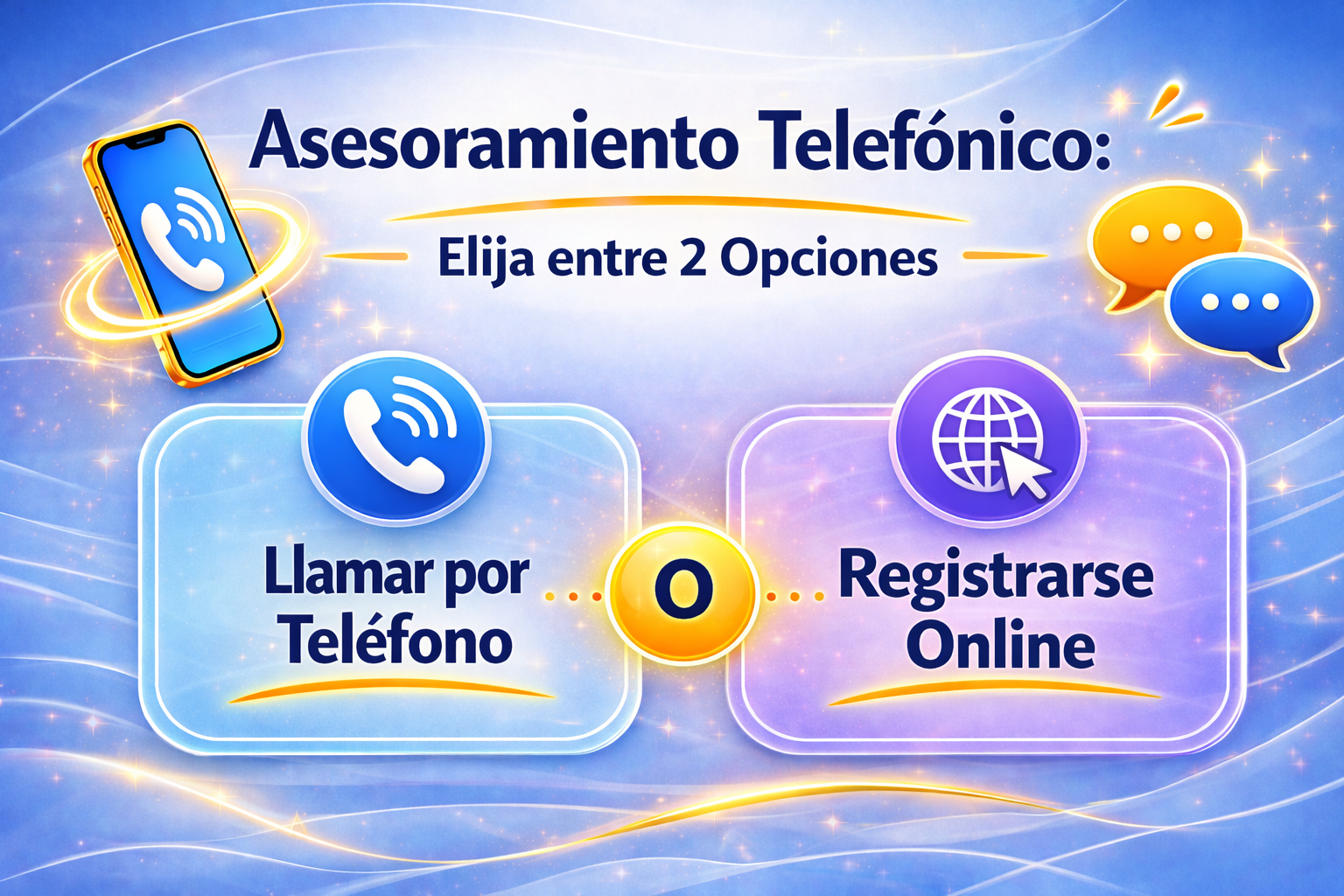 Opciones de lectura telefónica: llamar por teléfono o registrarse en línea